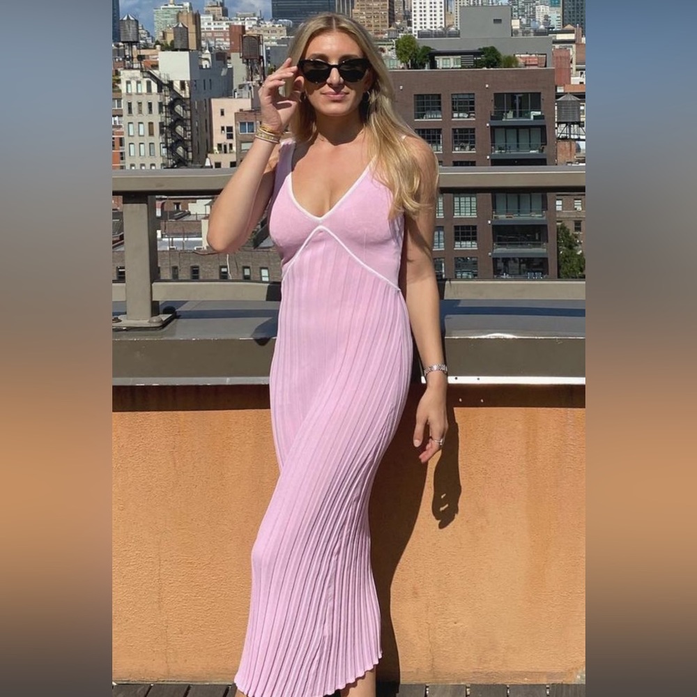 Solid & Striped Aubrey Dress in Cloud Pink in XS